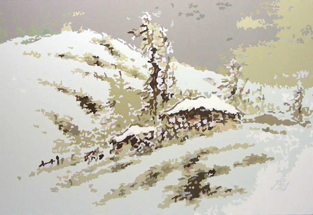 寒林暮雪, 116.7x80.3cm, oil on canvas, 2007.jpg