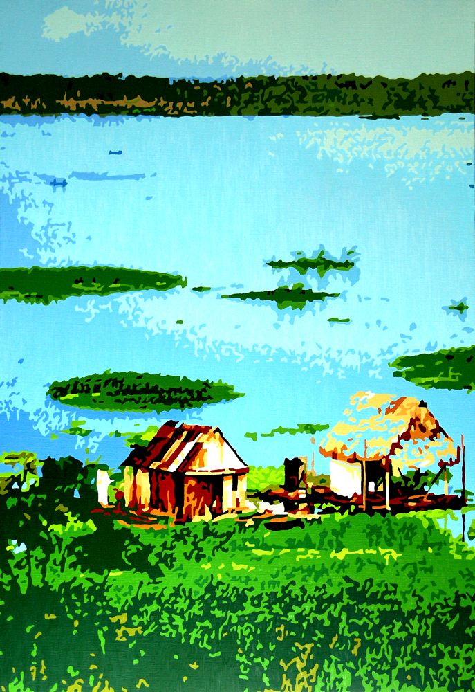 an isolated house, oil on canvas, 162.1x112.2cm, 2008.7.10.jpg